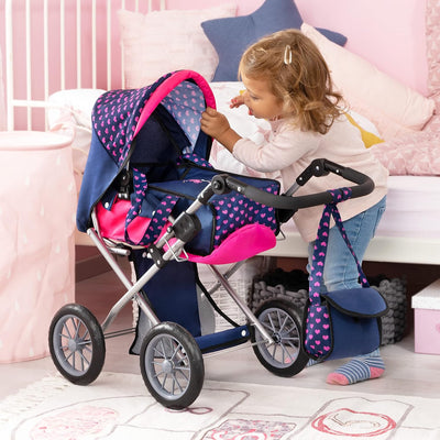 Bayer Design 13654AA City Star in modernen Einhorn Design, Kombi Puppenwagen, mit herausnehmbarer Tr