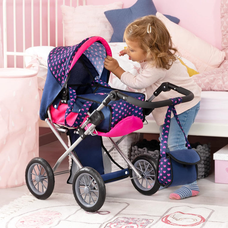 Bayer Design 13654AA City Star in modernen Einhorn Design, Kombi Puppenwagen, mit herausnehmbarer Tr