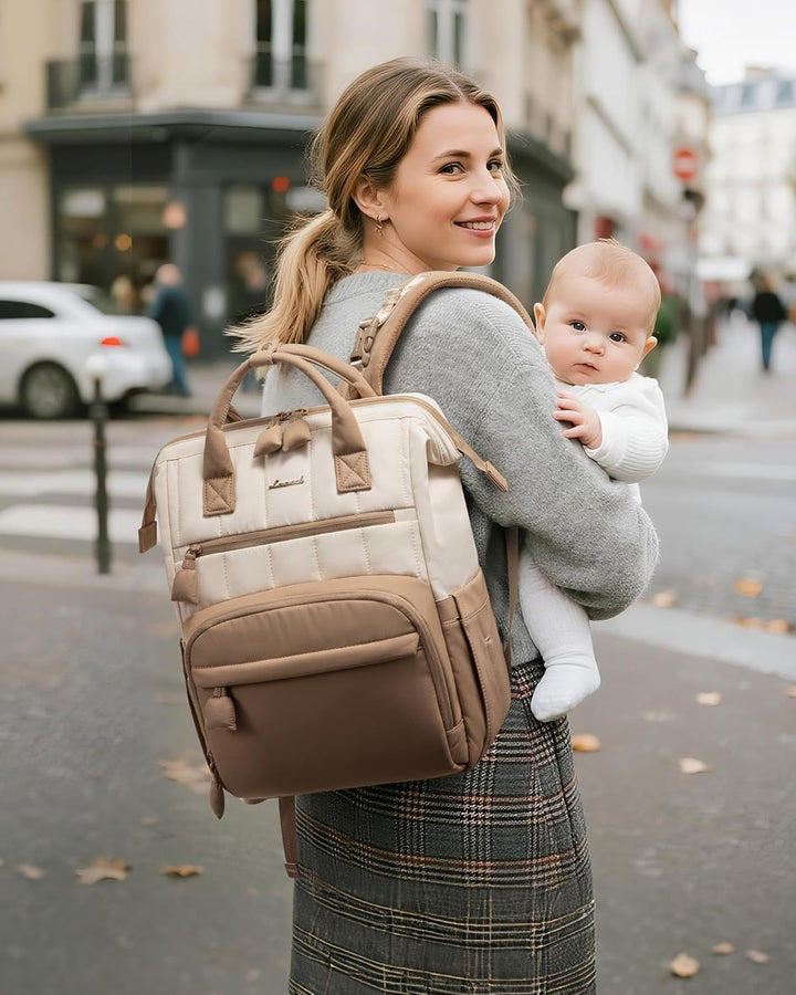 LOVEVOOK Wickelrucksack Gross, Baby Wickeltasche Rucksack Diaper Bag mit Wickelunterlage, Wasserabwe