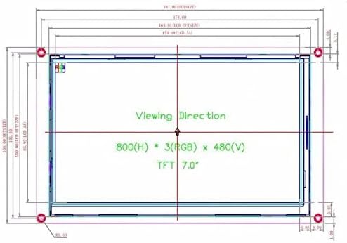 Aihasd Touch Display Module Enhanced Nextion 7.0'' 7 Zoll HMI Touch Screen TFT LCD Panel 800x480 32M