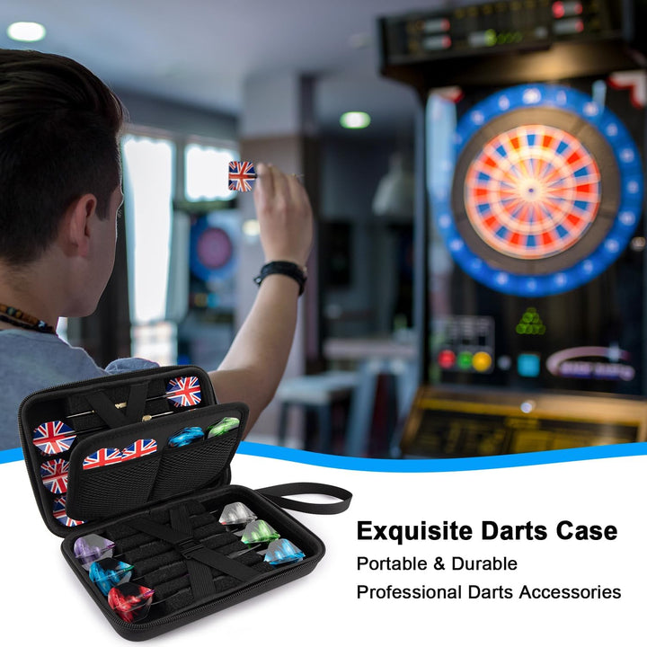 Dart Tasche: Darttasche für 12 Darts und weiteres Dart-Zubehör, tragbar und langlebig, professionell