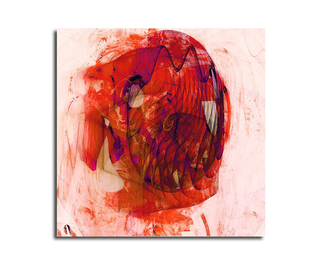 Paul Sinus Art Wandbild Abstrakt376_60x60cm Bild auf Leinwand - explosiver Einklang - Abstraktes Mot