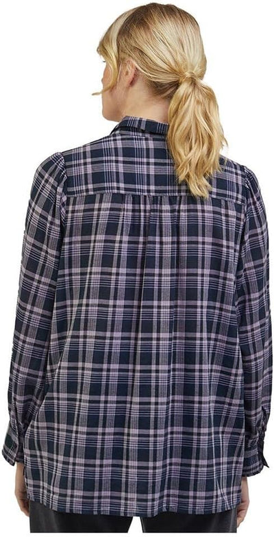 Lee Damen Shirred Blouse Shirt M Lila, M Lila