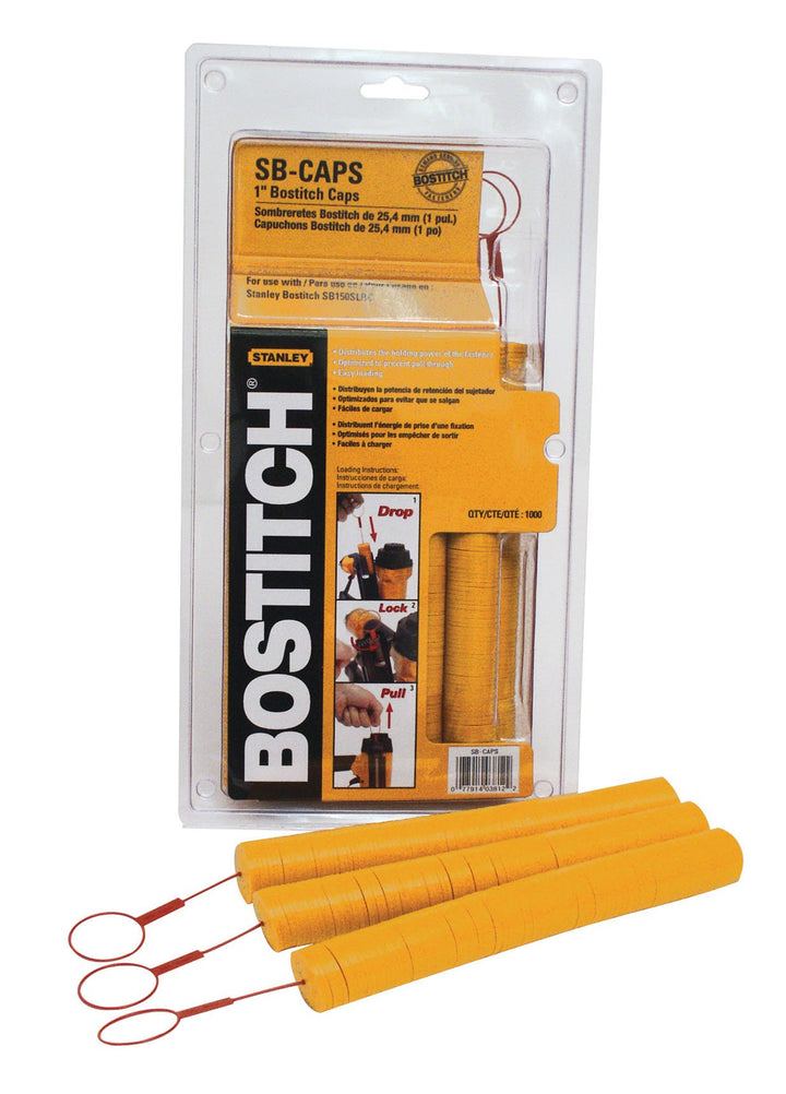 BOSTITCH Tacker- und Nagellerkappen, 1000 Stück (SB-CAPS), 1