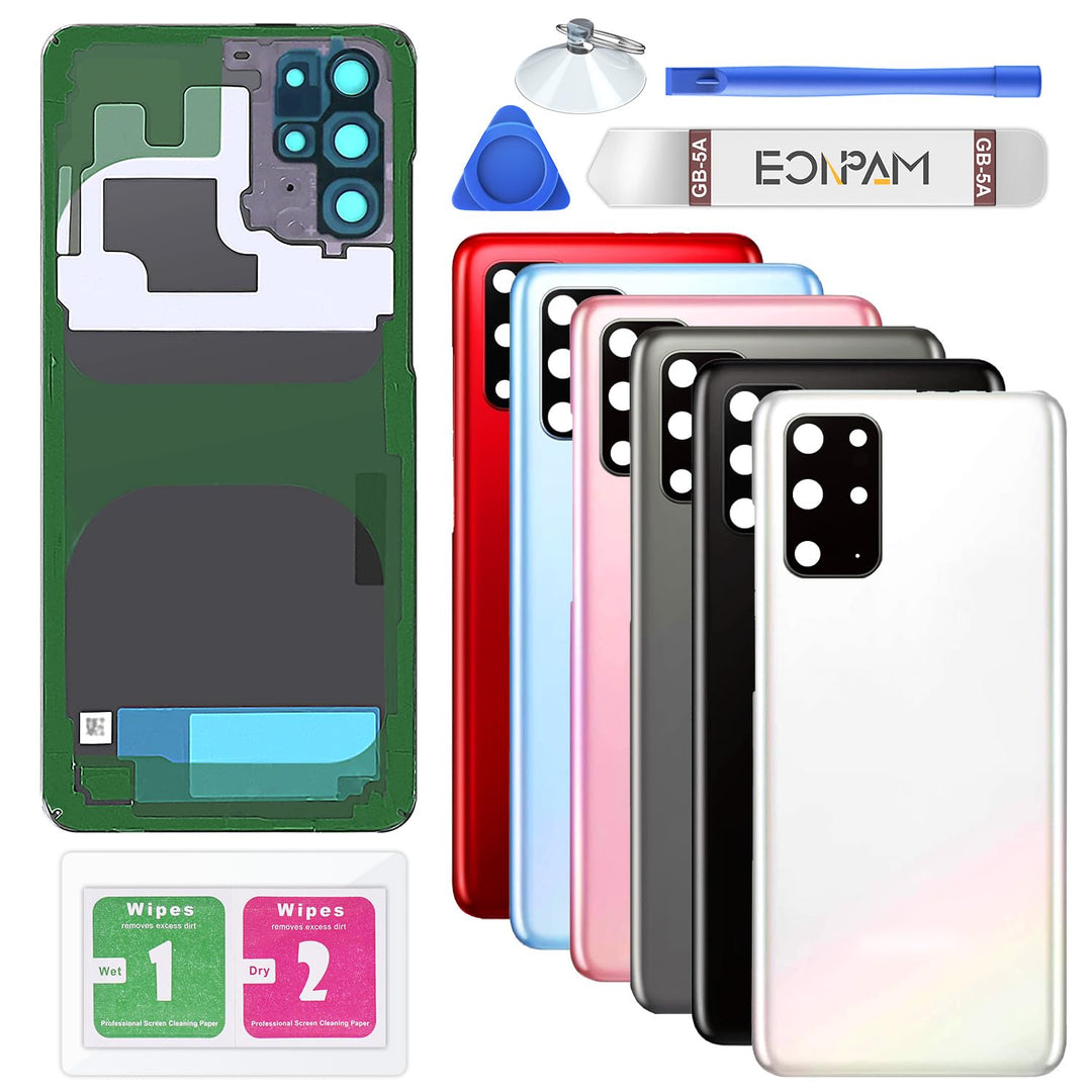 Eonpam Akkudeckel für Samsung Galaxy S20+ Plus G985, G986 Rückseite Glas Backcover Ersatz Reparatur