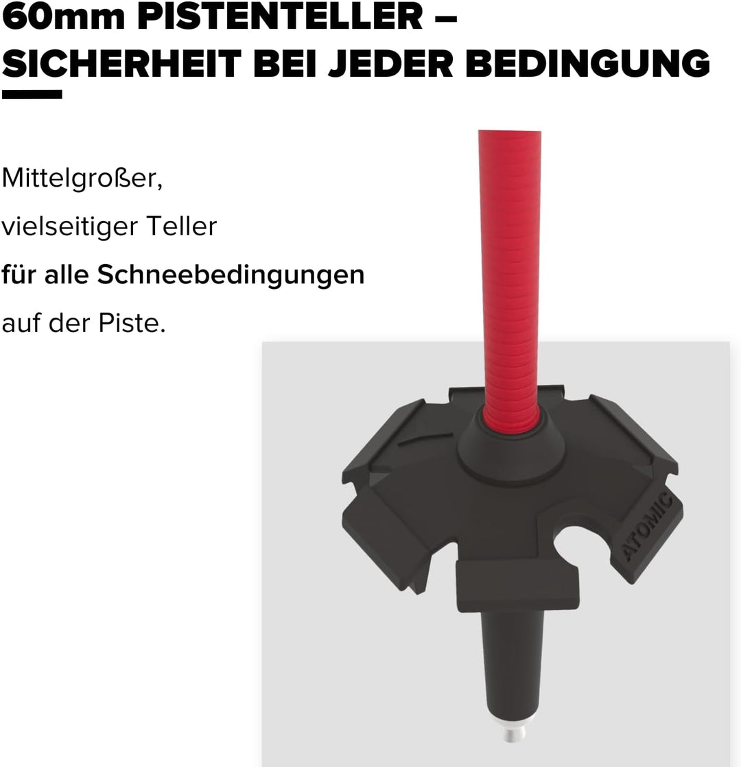 ATOMIC AMT Carbon Skistöcke - Hochwertiger 4* Carbon Skistock - ergonomischer Griff am Stock - verst