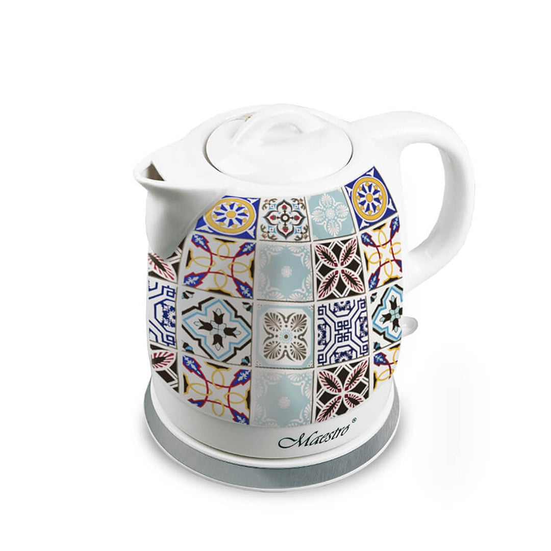 Maestro MR-066-Porto Wasserkocher Keramik 1,5 L 1200 W Elegantes Design Kabellos HOLIDAY IN PORTO Az