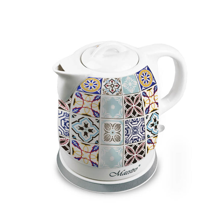 Maestro MR-066-Porto Wasserkocher Keramik 1,5 L 1200 W Elegantes Design Kabellos HOLIDAY IN PORTO Az