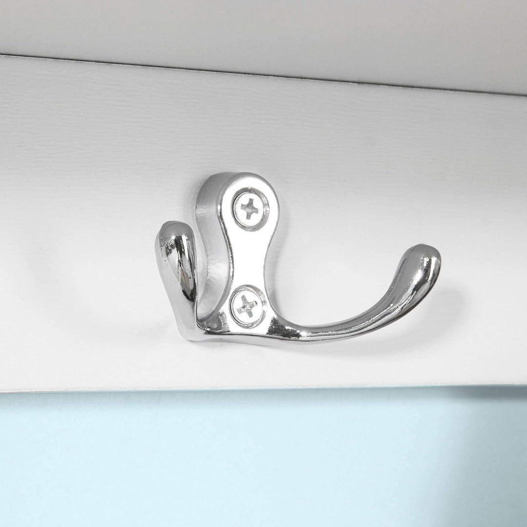 SoBuy® FRG48-W Wandgarderobe,Wandhaken, Hängeregal, Badezimmerschrank,mit 4 Haken,weiss, B 60 cm B:6