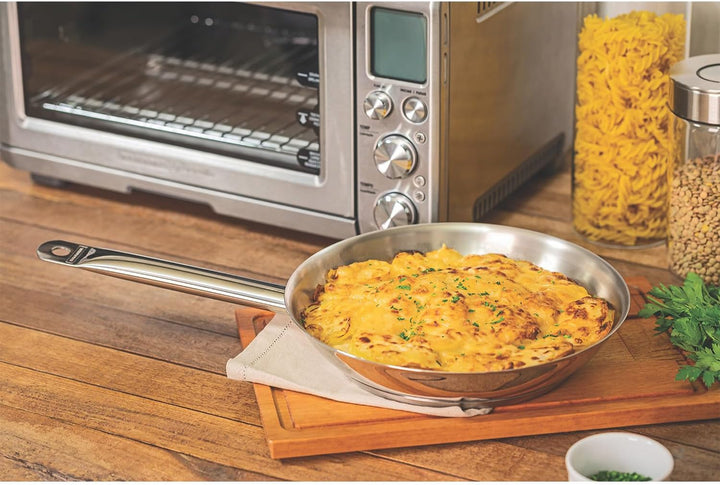 Tramontina Edelstahlpfanne, Ø 30 cm, Edelstahl 18/10, Bratpfanne unbeschichtet, spülmaschinengeeigne