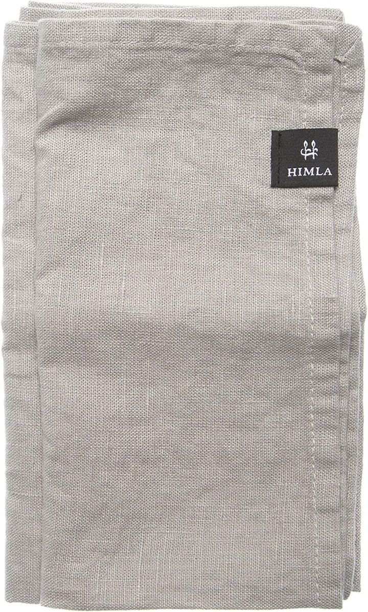 Himla Servietten grau 4-er Set Leinenservietten Stoffservietten Stoff waschbar Sunshine Ash - 45x45