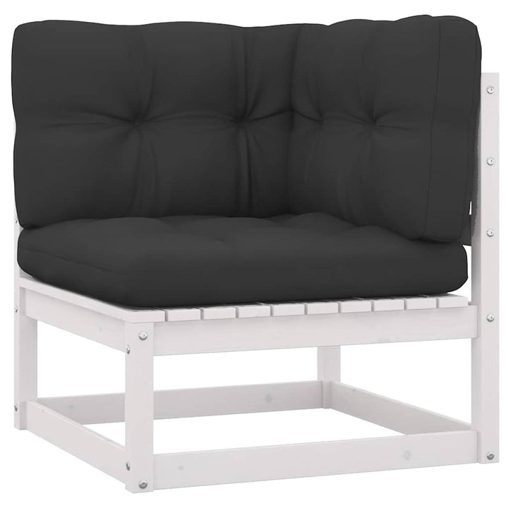 vidaXL Garten Ecksofa mit Kissen, Modular Gartenmöbel, Sofa Lounge Sessel für Garten Terrasse Balkon