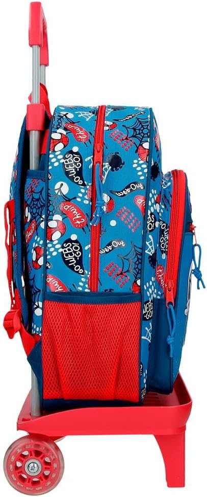 Marvel Go Webs go Schulrucksack Verschiedene Grössen Blau Polyester Rucksack + Trolley, Rucksack + T