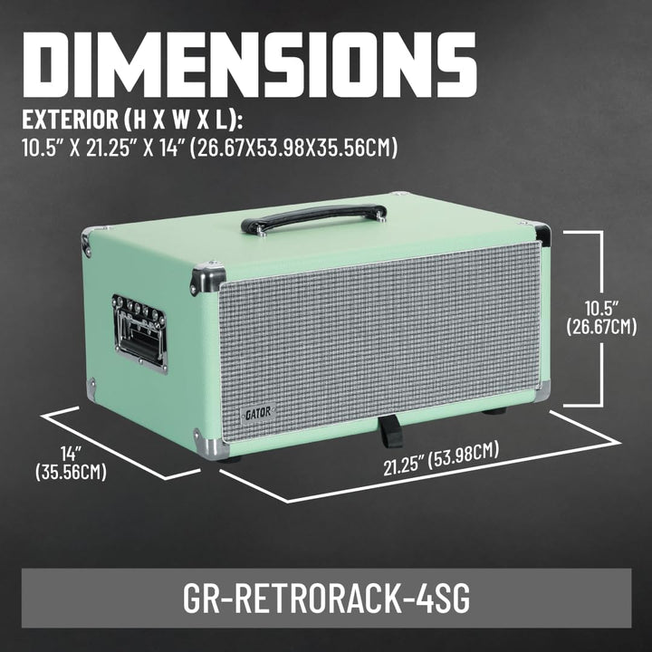 Gator Koffer, Seafoam, 4U (GR-RETRORACK-4SG) 4U Seafoam, 4U Seafoam