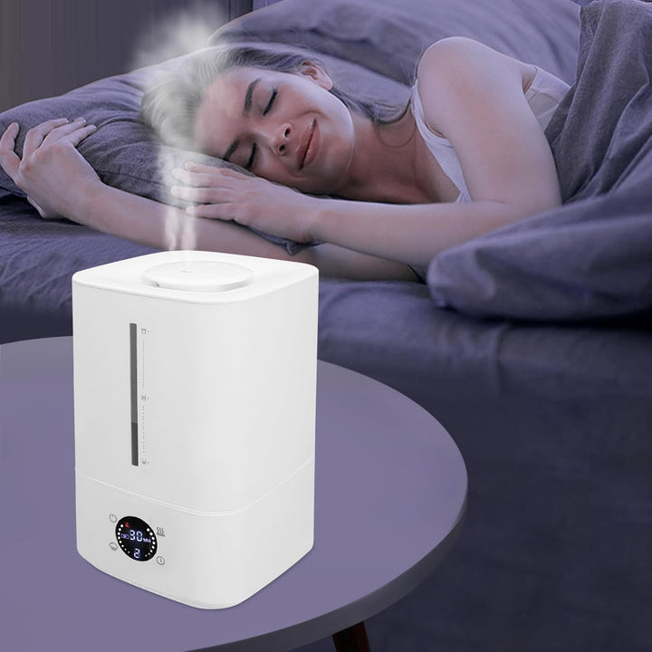 Top-Fill Luftbefeuchter 6L, Humidifier mit 360°Drehbare Düse, Spülmaschinenfest Vernebler, Schlafmod