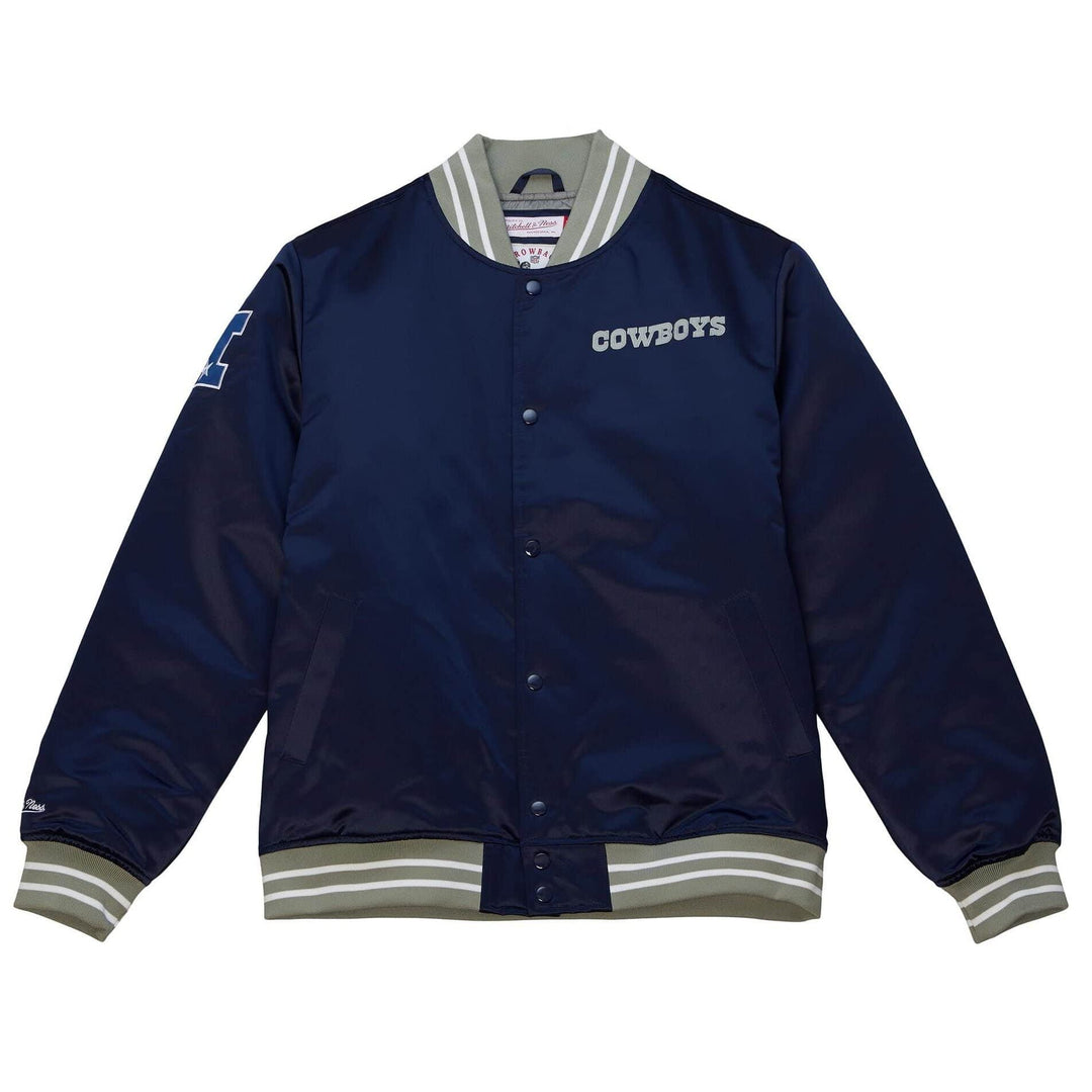 Mitchell & Ness NFL Heavyweight Satin Jacket M Dallas Cowboy - Navy, M Dallas Cowboy - Navy