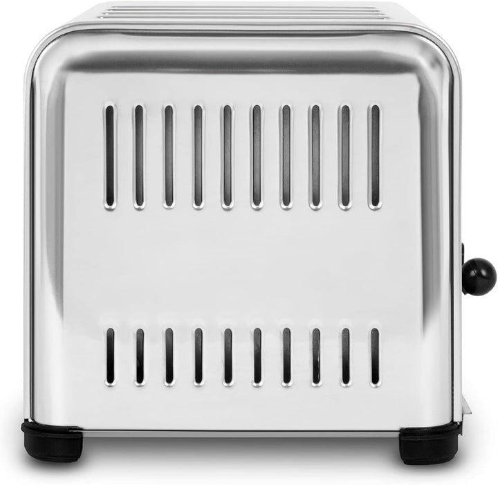 VERTES Gastro Toaster 4 Scheiben Elektrisch 2300W aus Edelstahl (Timer mit Klingel, Krümelschublade,