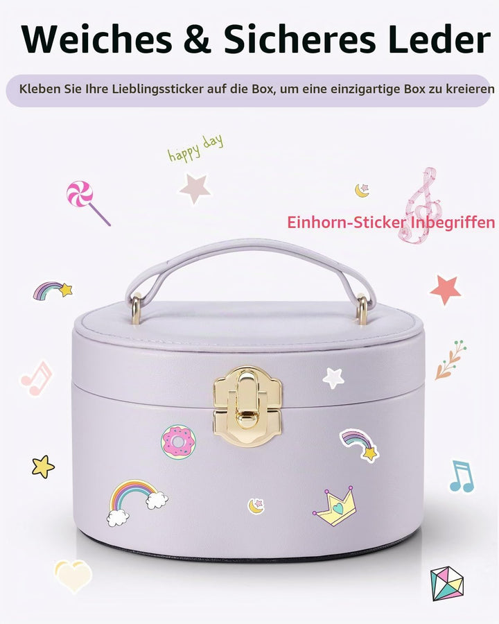 VLANDO Schmuckkästchen Mädchen,Schmuckkasten Kinder mit Drehendem Ballerina | Spielzeug Geschenk 4 5