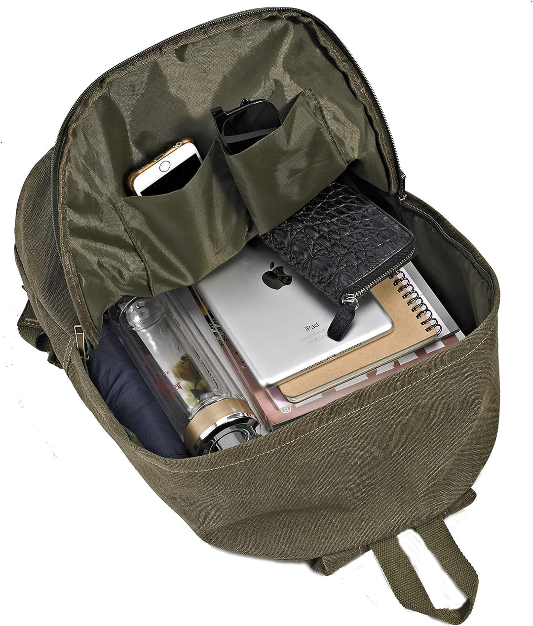 seemeroad Canvas Vintage Rucksack Ultraleichter und Lässiger Rucksäcke Laptop Daypack Schulrucksack