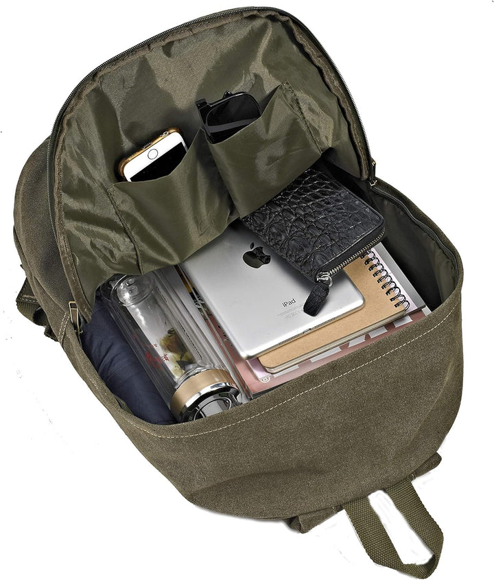seemeroad Canvas Vintage Rucksack Ultraleichter und Lässiger Rucksäcke Laptop Daypack Schulrucksack