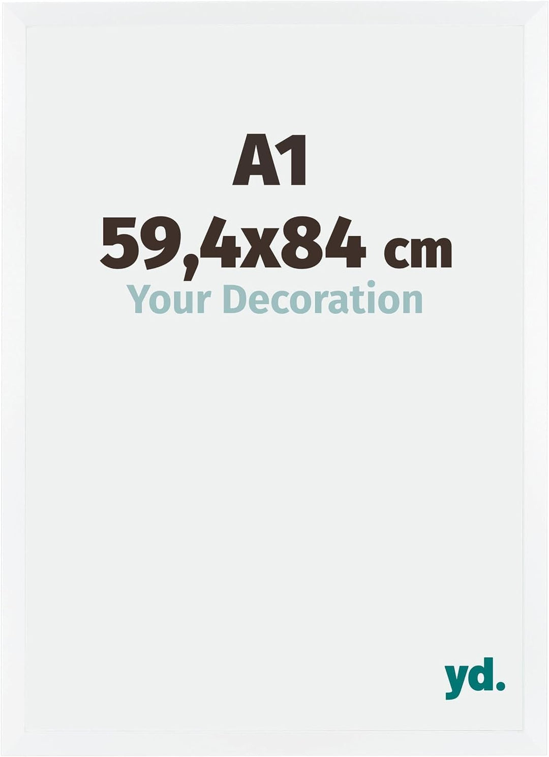 yd. Your Decoration - Bilderrahmen 59,40x84,00 cm - Bilderrahmen aus MDF mit Acrylglas - Antireflex