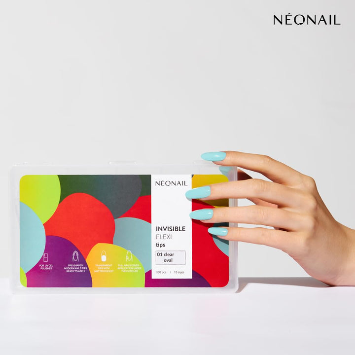 NEONAIL Flexible Nageltips 01 Clear Oval - Press On Nails - Nägel zum Aufkleben - Nail Tips - Tips f