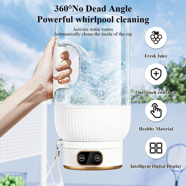 Mesen Tragbarer Mixer Smoothie Maker 10 Klingen, USB-C Wiederaufladbarer Persönlicher Mixer, 1200 ML