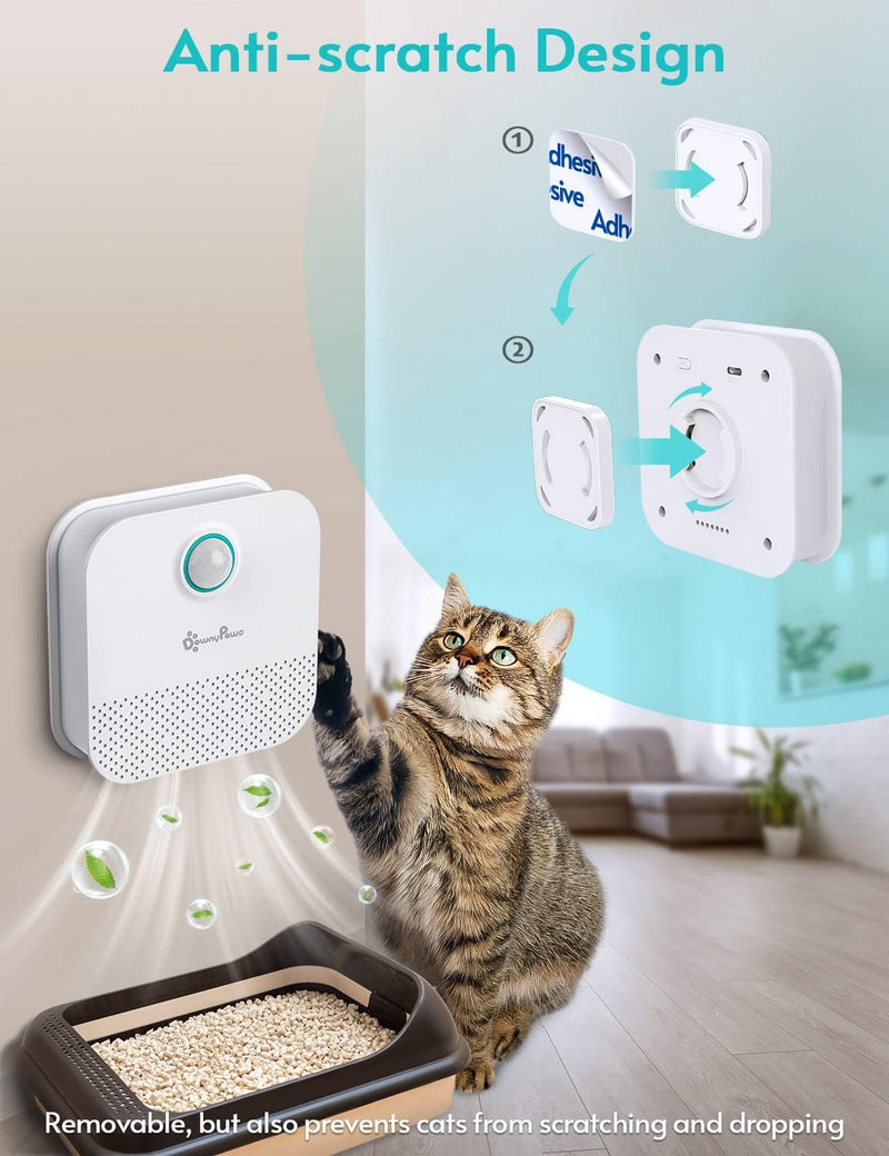 DownyPaws Katzenstreu-Geruchsbeseitiger, Katzentoiletten-Desodorierer für alle Arten von Katzentoile
