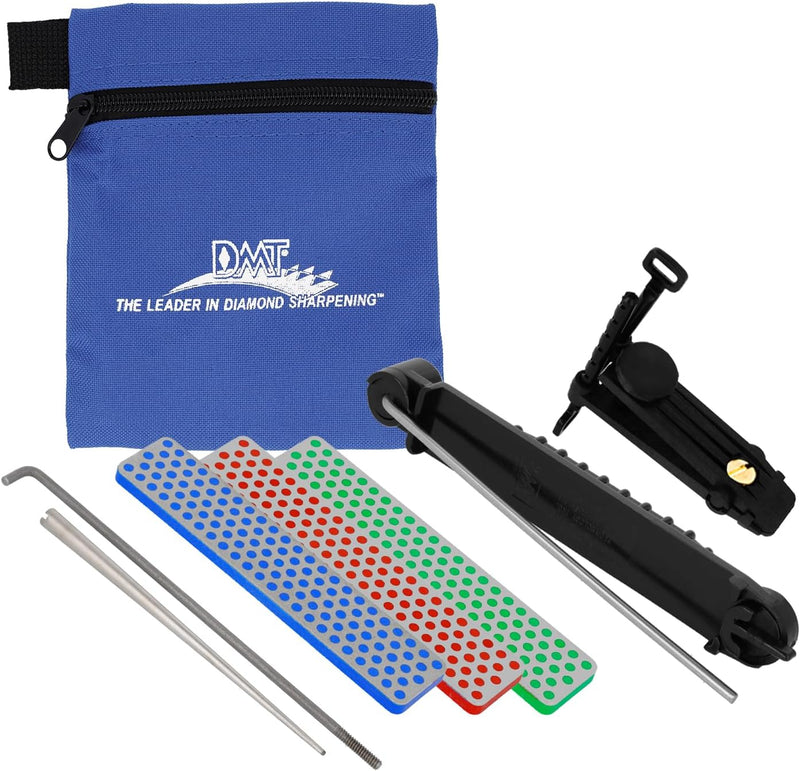 DMT Deluxe Aligner-Kit, 3 Schleifsteine mit Diamanten/1 Schärfer für gezahnte Klingen, 1 Stück, ADEL