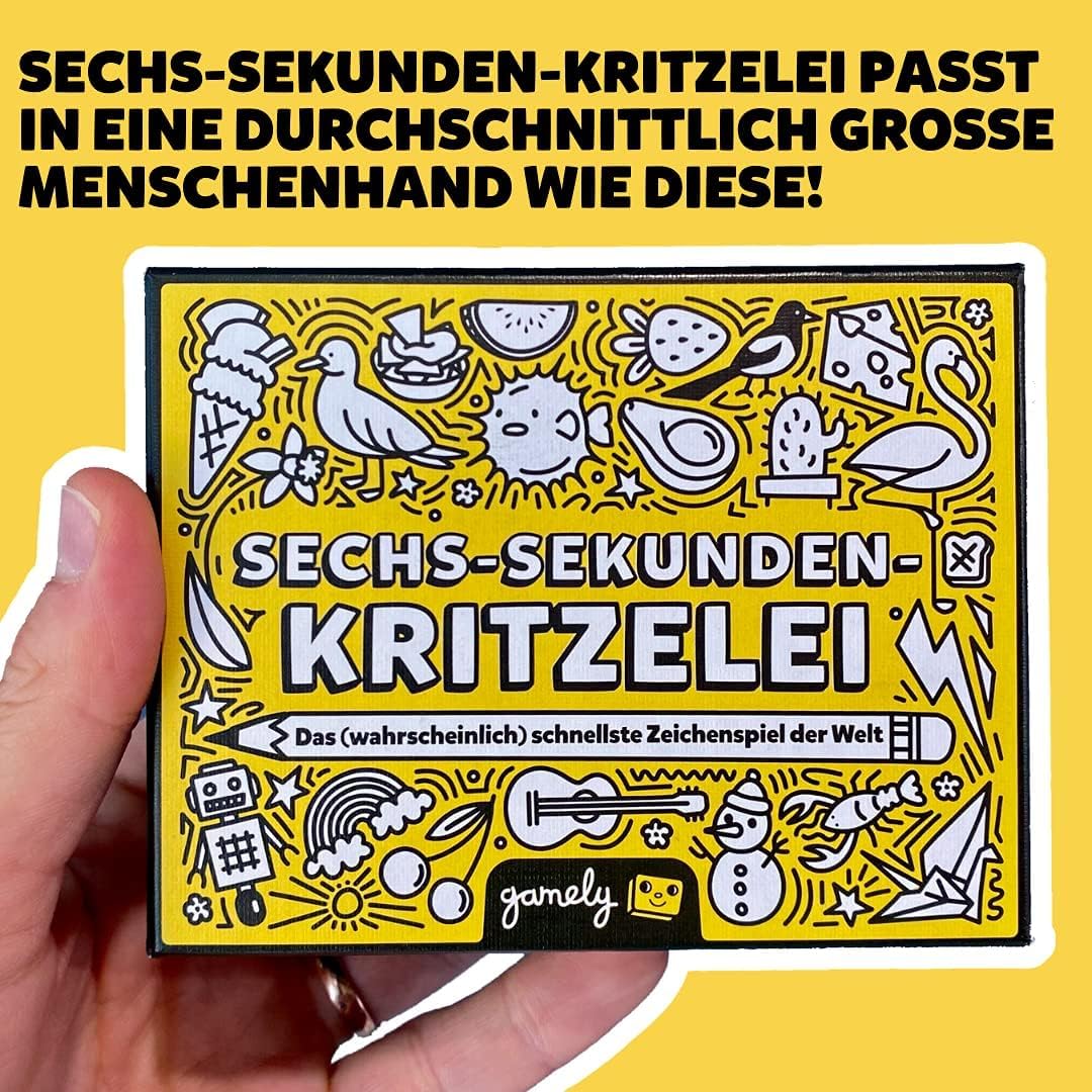 Gamely Sechs-Sekunden-Kritzelei: Das fieberhaft-Flotte, fetzige Zeichenspiel | EIN familienfreundlic