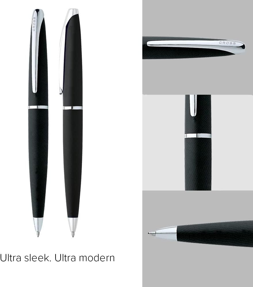 Cross ATX Kugelschreiber (Drehmechanik, Strichstärke M, Schreibfarbe schwarz, inkl. Geschenkbox) bas