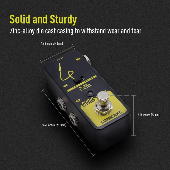 SONICAKE Sonic ABY Gitarre Effektpedal AB Box Line Selector True Byapss, ABY
