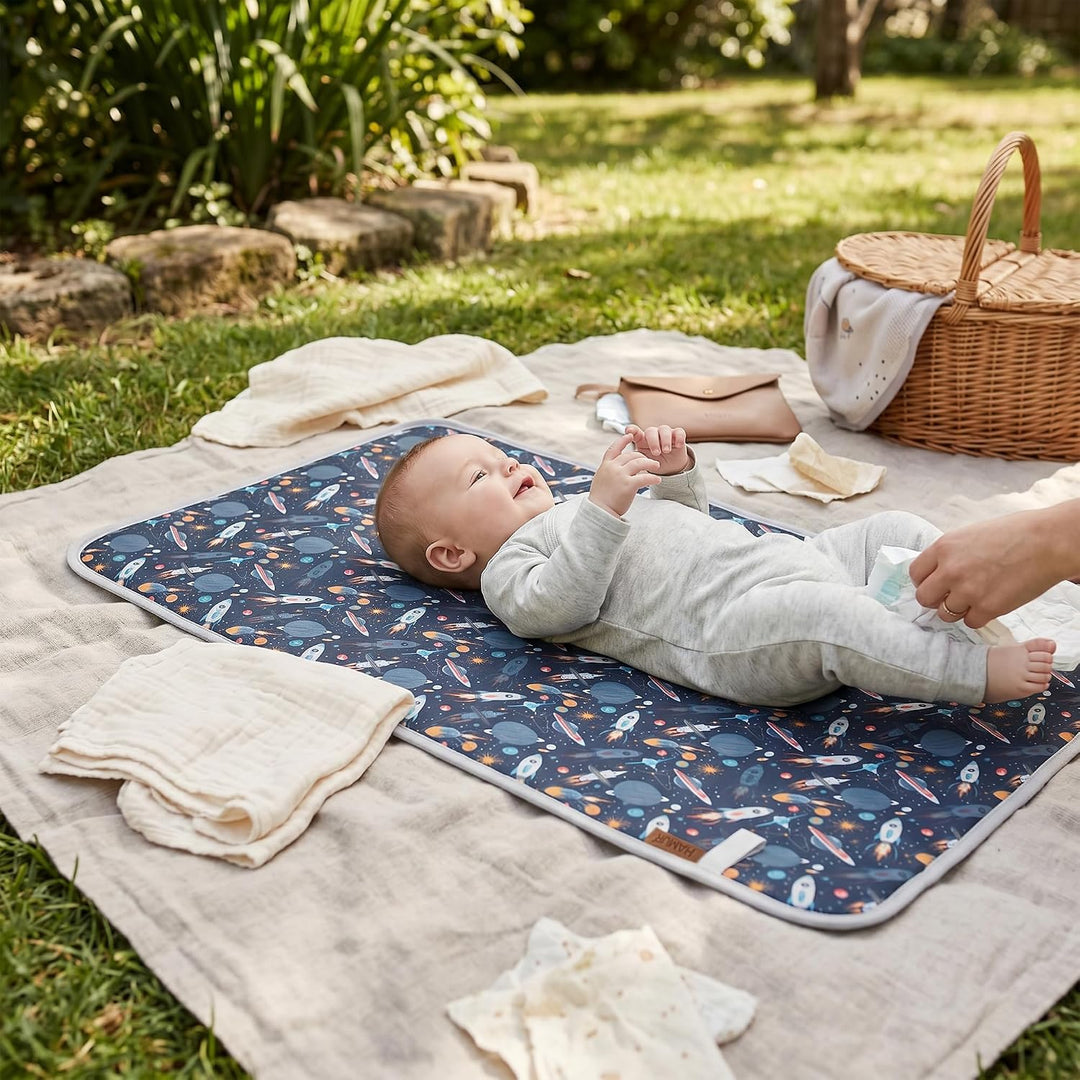 Hamur Home Tragbare Wickelunterlage Wasserdichte 40 x 70 cm 3er Set, Wiederverwendbare Baby Wickelau