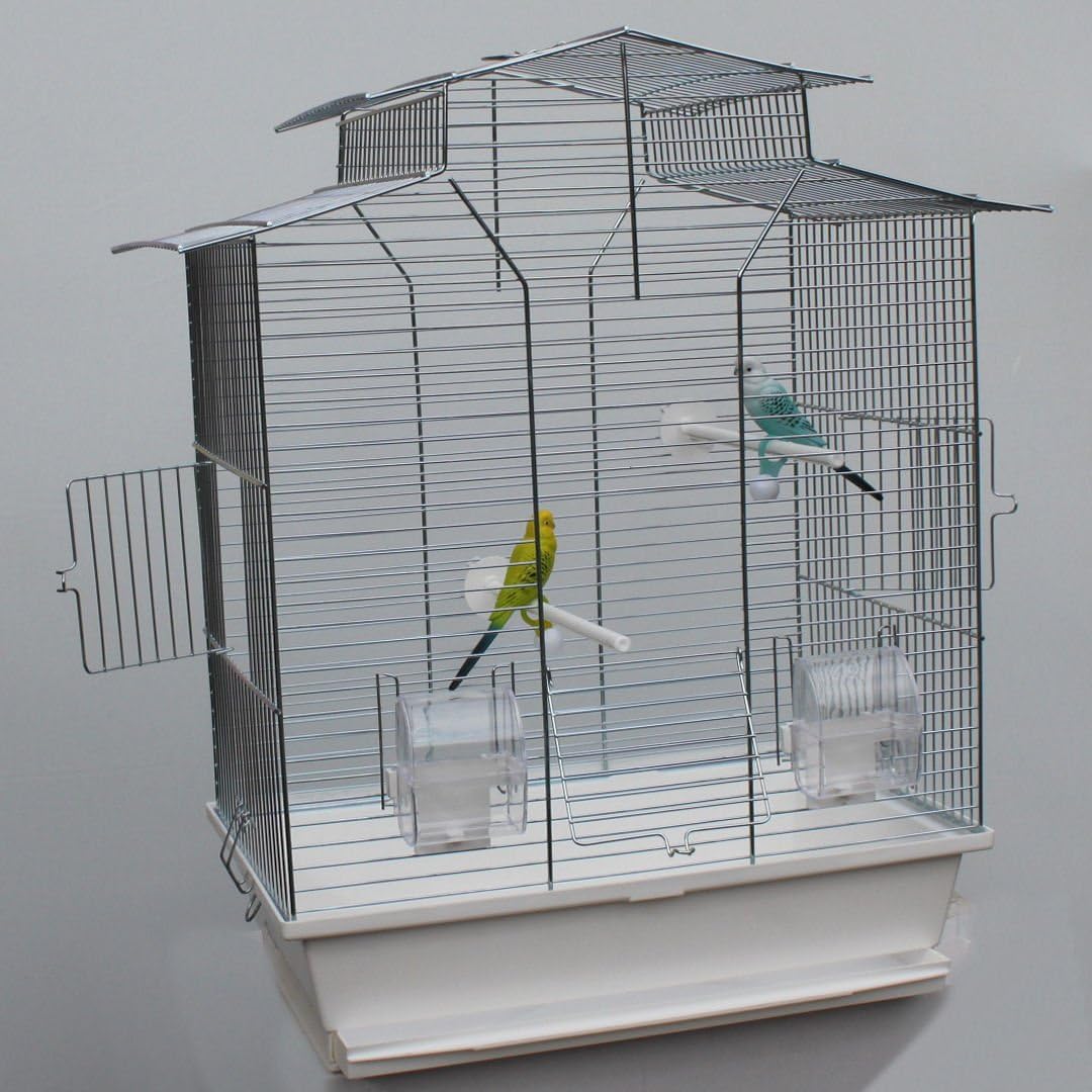 Vogelkäfig,Wellensittichkäfig,Exotenkäfig,60 cm Vogelkäfig Vogelbauer Wellensittich Kanarien Voliere