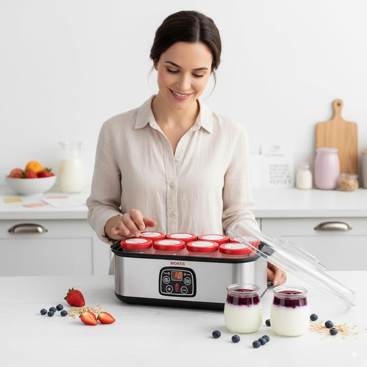Verbesserter Joghurtbereiter, kompakt, 80 Rezepte Express für Joghurt, Bio-Marke und Bedienungsanlei