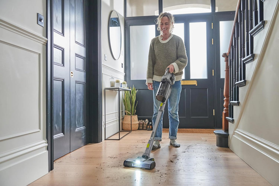RYOBI 18 V ONE+ Brushless Akku-Staubsauger RSVS18BL-1C40GL, 90 AW Saugleistung, bürstenloser Motor,