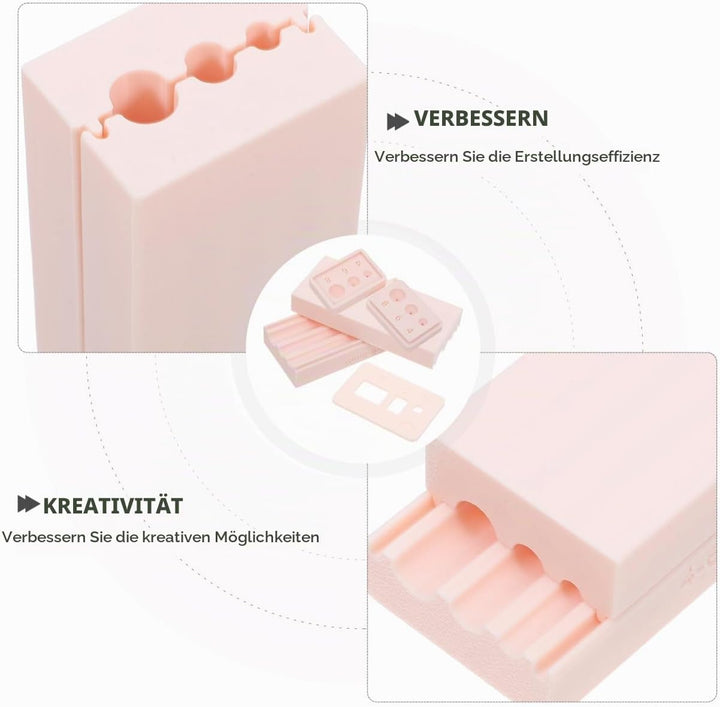 OSALADI Polymer Clay Bead Roller mit Lochbohrer und Messgerät Kunststoff Schmuckherstellung Werkzeug