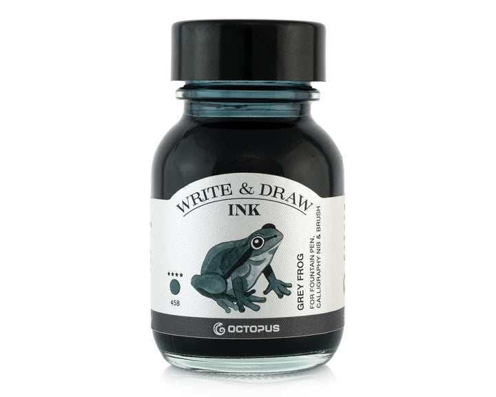 Octopus Write and Draw Ink 458 Grey Frog, wasserfeste Tinte zum Schreiben und Zeichen, kalligraphisc