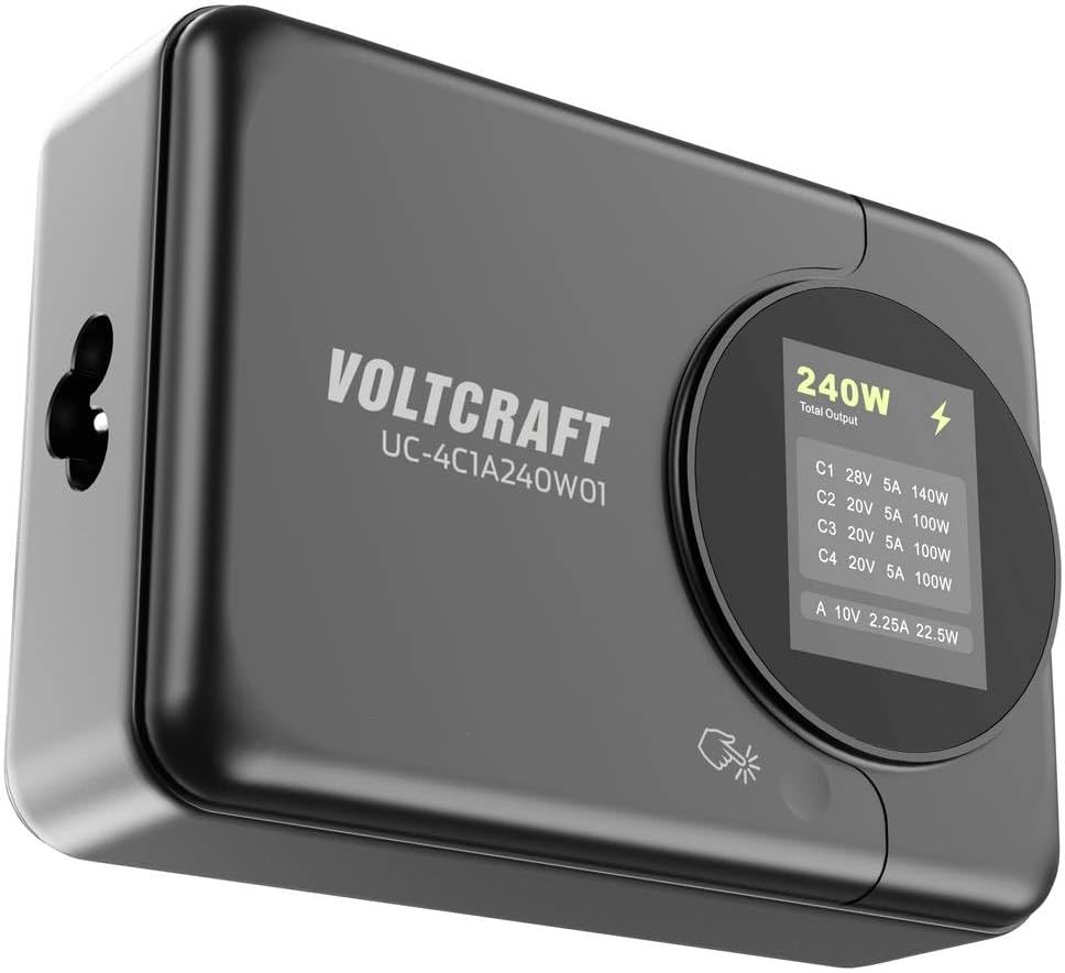 VOLTCRAFT UC-4C1A240W01 USB Ladegerät, 240 W, Schwarz