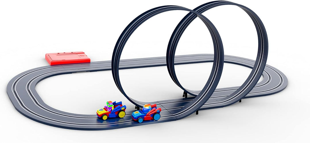 Ninco - Superthings Double Looper | Slotstrecke im Massstab 1/50 und Strecke von 320 cm | Enthält Zw