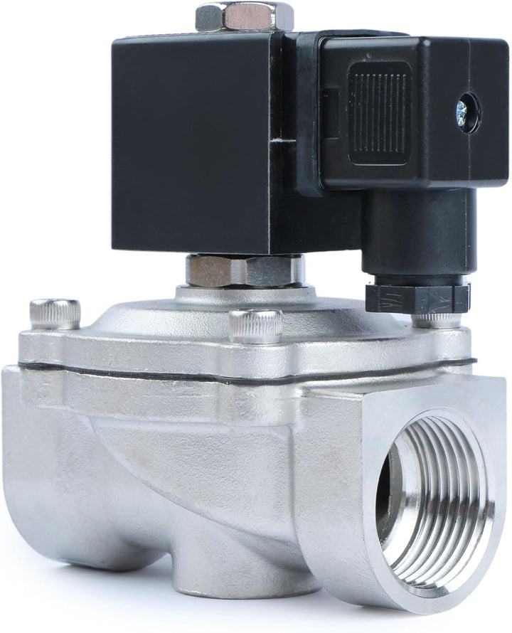 U.S. Solid Solenoid Valve Magnetventil Edelstahl G 1" 230V AC Normal geschlossen NC 0-10 bar, ventil
