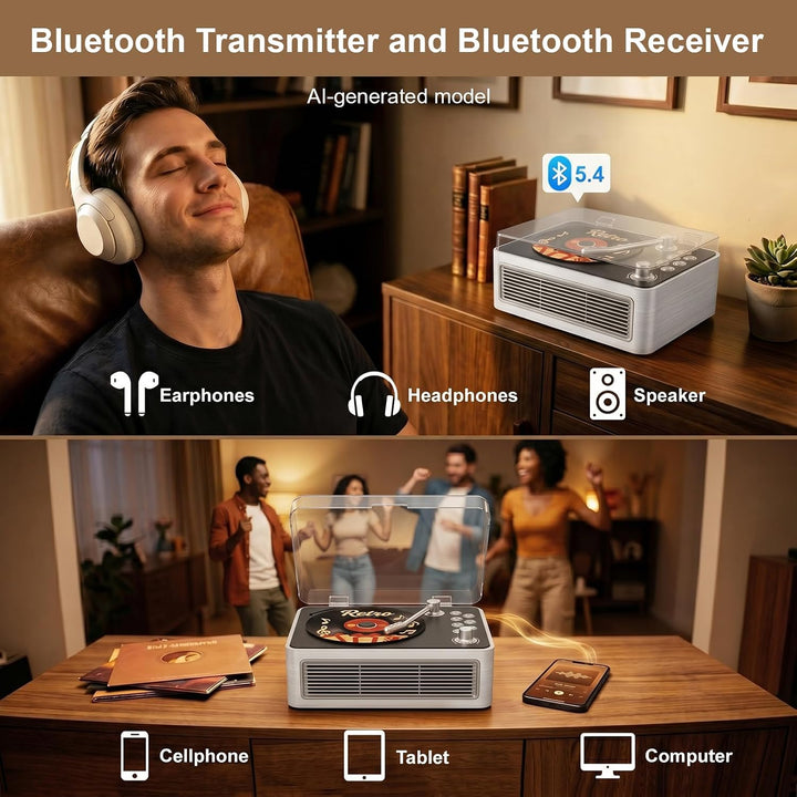 Gueray Tragbarer CD Player Bluetooth CD-Player mit Lautsprecher & Radio & Fernbedienung Unterstützt