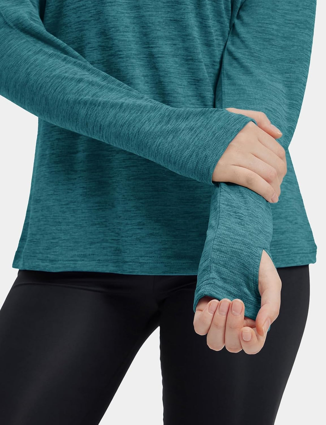 Damen Sport Shirt Langarm Laufshirt UPF 50+ UV Schutz Schnelltrocknend Pullover Sweatshirts Fitness