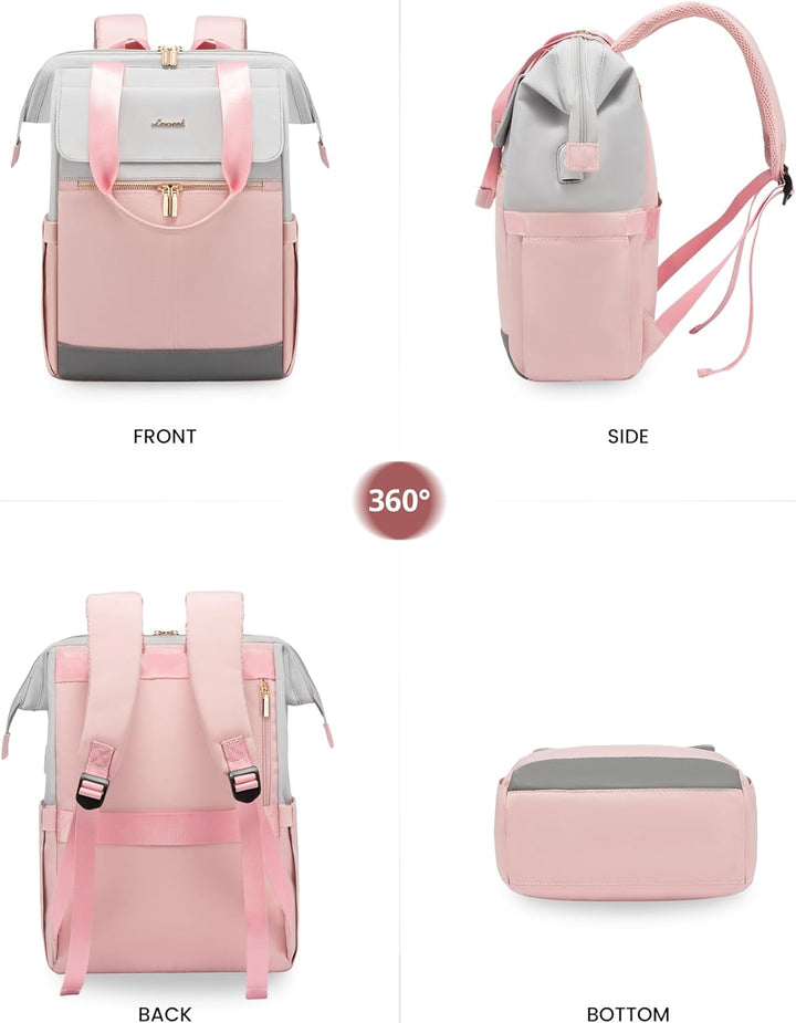 LOVEVOOK Laptop Schulrucksack Teenager, Damen Rucksack Modern, Schultasche Backpack Women Elegant Ta