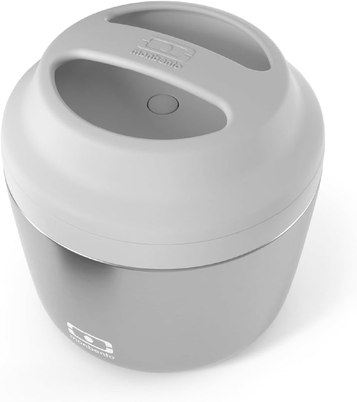 monbento - Thermobehälter für Essen MB Element Silver - Auslaufsicher und Lebensmittelbehälter Hält