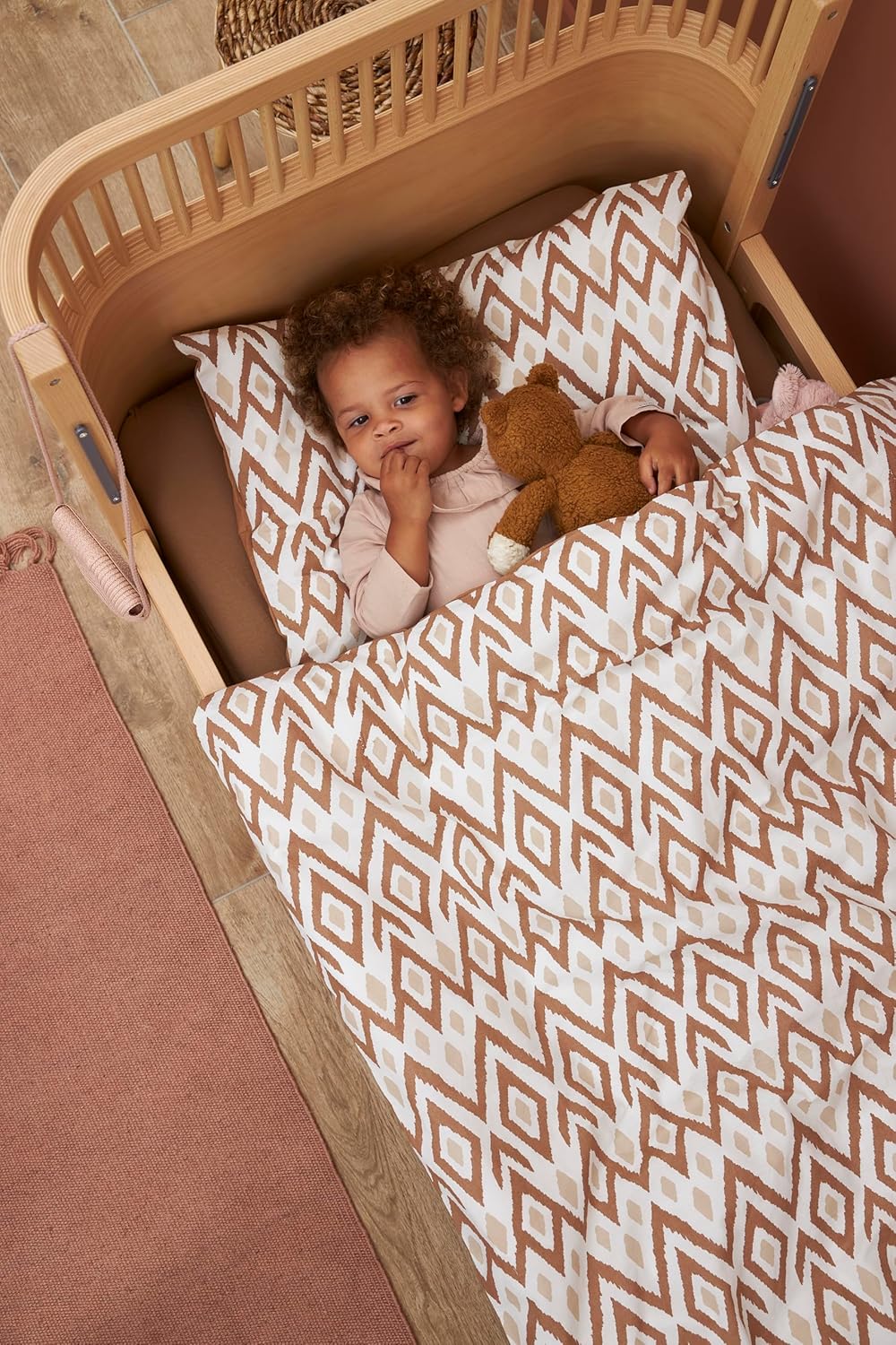 Meyco Baby Bettwäsche Ikat, Juniorbett (atmungsaktives Material, Bettbezug aus 100% Baumwolle, inklu