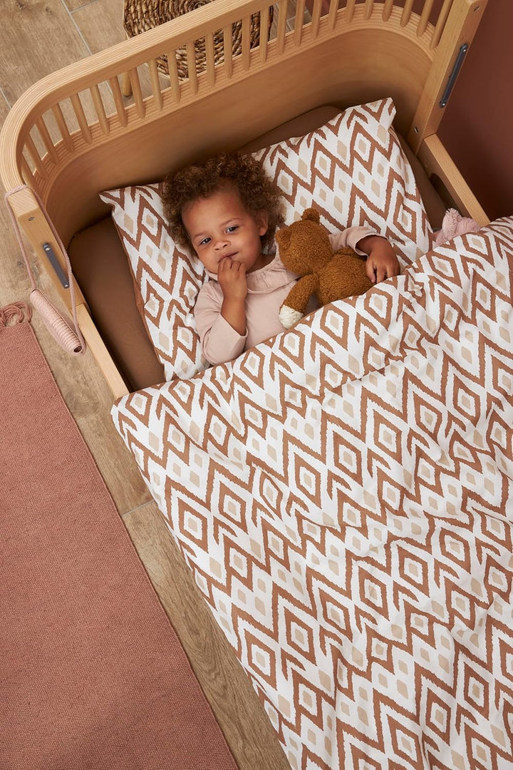 Meyco Baby Bettwäsche Ikat, Juniorbett (atmungsaktives Material, Bettbezug aus 100% Baumwolle, inklu