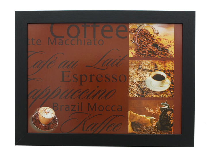 Knie-Tablett mit Kissen "Kaffee" A 43 x 33 x 7 cm