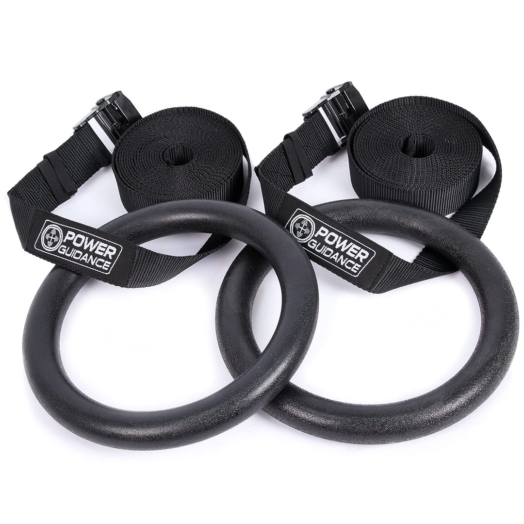 POWER GUIDANCE Turnringe aus mit verstellbaren Schnallenriemen, gymnastikringe für Home Gym, Outdoor