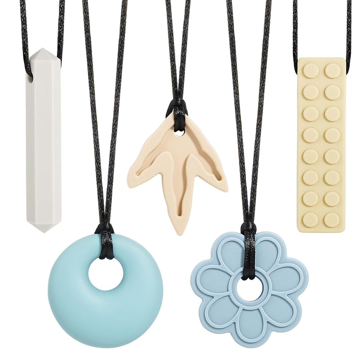 CLDY Kaukette für Kinder, 5er-Pack sensorische Kauketten, Autismus-Spielzeug für Jungen und Mädchen,